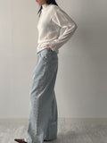 Yoru Mock Neck Strap Blouse