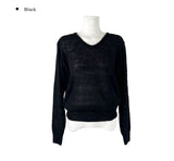Norma Hairy Alpaca V-Neck Knit