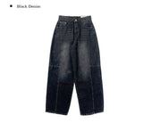 Deren Cut Washing Wide Denim Pants