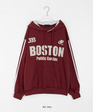 Denna Boston Lettering Color Matching Hoodie