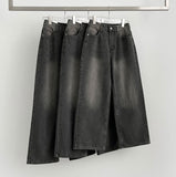 4 Season Basic Wide-Fit Washed Denim Pants