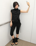 SHIRRING SKIRT-LAYERED PANTS