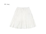 Die Tiered Chiffon Banding Midi Skirt