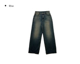 Thyssen Washing Denim Wide Pants