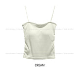 [U-BASIC] 2TYPE Ribbed Tube Top Sleeveless (with cup)
