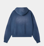 WASHED CROP HOOD ZIP-UP