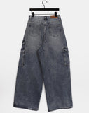 Keple Bijo Cargo Pocket Wide Denim Pants