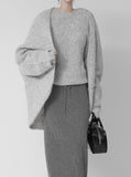 [Premium] Helen Alpaca Knit & Cardigan Set