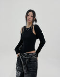 Connie unbalanced halter-neck bolero Set