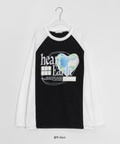 [unisex] Oiko printing color matching raglan long sleeve tee