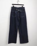 Kinon Back Bijou Point Wide Cotton Pants