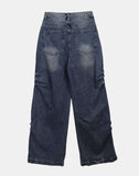 Doon Side Rivet Wide Denim Long Pants