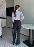 Eslin Two Pin Tuck Wide Slacks