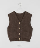 Mekon Toggle Button Wool Knit Vest - Wool 50