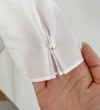 Meju Heart-Neck Three Quarter Sleeve Blouse