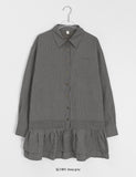 Nikomi Stripe Collar Frill Shirt One Piece