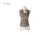 Deha Lace Drape Slim Halterneck Sleeveless