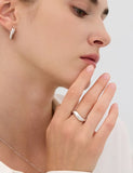 Etreve Silver Note Wave Ring