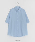 [unisex] Midender Summer Seersucker Over Short Sleeve Shirt