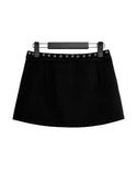 eyelet mini skirt