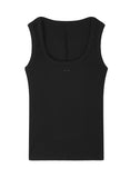 [mnem] Metal Logo Rib Tank