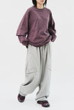 Sun Curved Snap Wide Pants