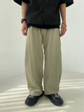 Layered Gosi nylon wide pants