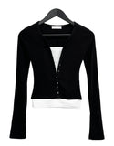 Sand Tube Top Layered Cardigan