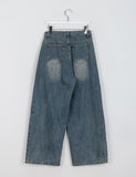 Kenshi Side Folding Washing Wide Denim Pants