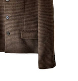 Objet Wool Check Round Jacket