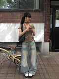 Chance Back Pocket Snap Pin Tuck Wide Pants