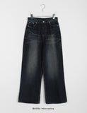 Yuluo Crack Washing Wide Denim Pants