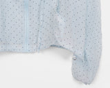 Onyu see-through frill dot windbreaker zip-up