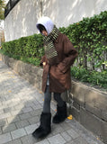 (WOOL) ALPACA STRAP HALF COAT