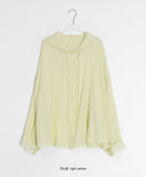 Binbuo Summer See-through Stripe Hood Shirt