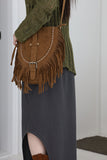 hippie suede tassel bag