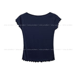 13 Numbering Ruffle Cap Sleeve Short Sleeve