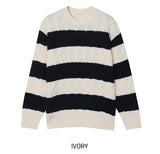 Font Stripe Cable Knit