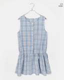 Venice Strap Sleeveless Check Mini One Piece