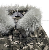 [Fur Detachable] Elmo Raccoon Hood Camo Padding