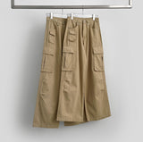 3 Pocket Vintage Pin Tuck Loose Wide Fit Cotton Pants