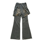 Layered Flare Jeans