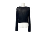 Lemin Summer Rib Round Loose Fit Long Sleeve Cardigan