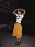 high key side tuck wide half pants