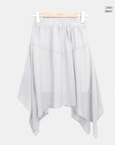 Royce Chiffon Layered Banding Midi Skirt