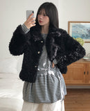 Titi Shearling Crop Fur Jacket