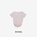 Flor Square Shirring T-shirt