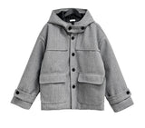 (20% Wool) Leon padded half coat