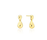 Champagne Moon Dew Drop Silver Falling Earrings