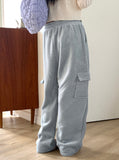 Morian cargo corduroy banding long wide pants